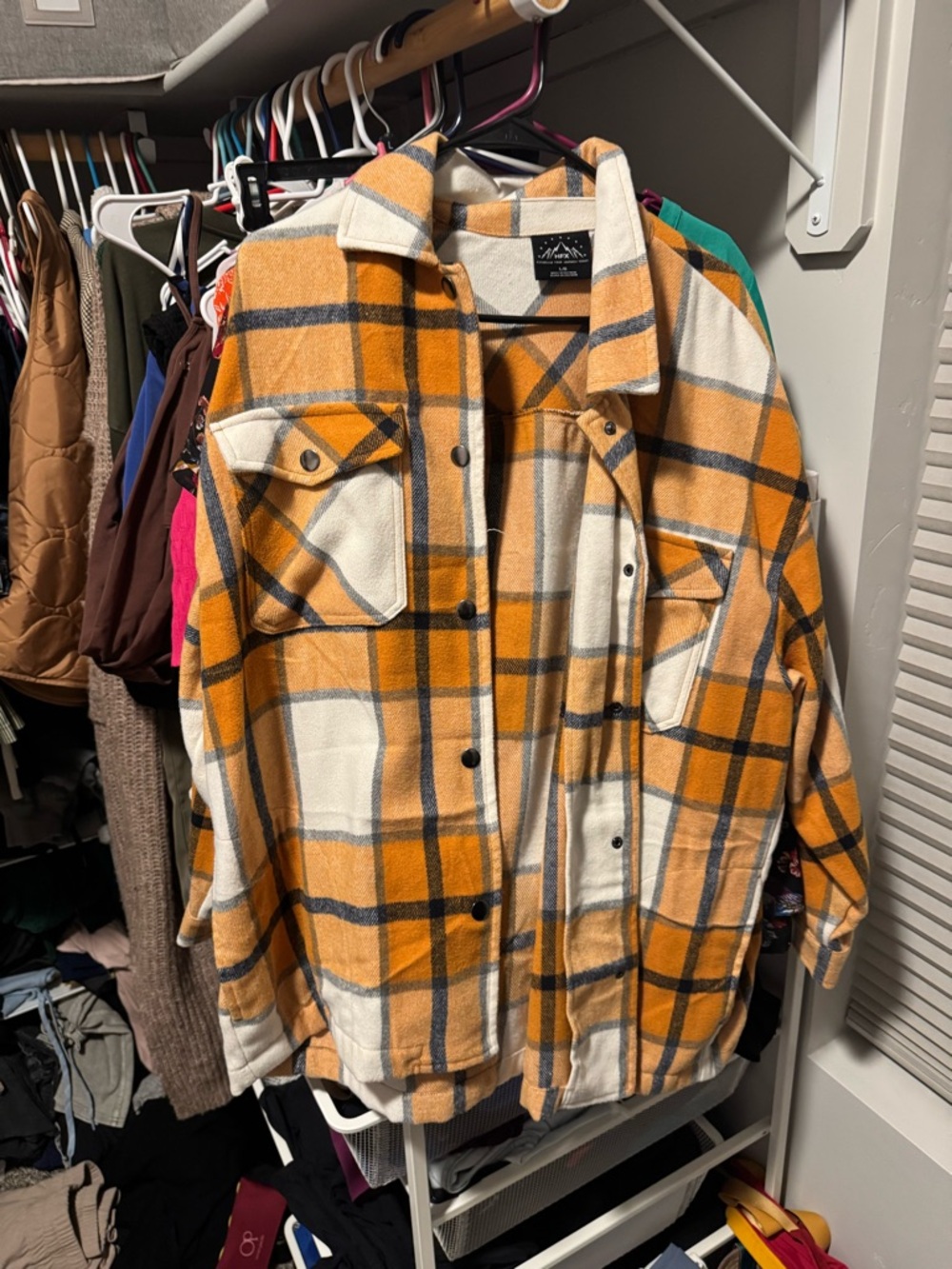 Women's Yellow Plaid Shacket Jacket - Brand Unclear